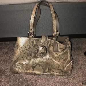 19679 Snake Print Shoulder Bag